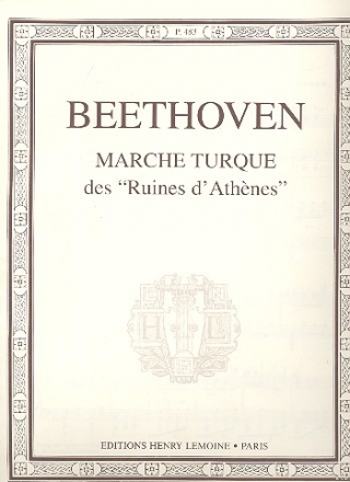 Marche turque des Ruines d'Athnes pour piano