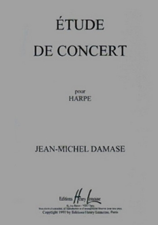 tude de concert op.14 pour harpe