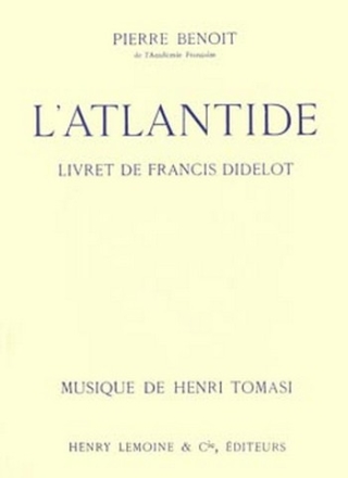 TOMASI Henri L'Atlantide choeur et orchestre Partition