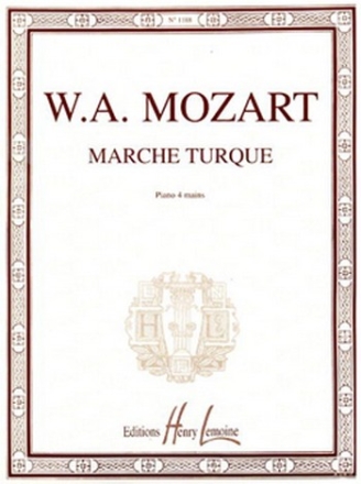 MOZART Wolfgang Amadeus Marche turque piano  4 mains Partition