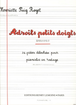 PUIG-ROGET Henriette Adroits petits doigts piano Partition