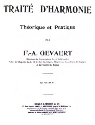 GEVAERT F.A. Trait d'harmonie thorie musicale Partition