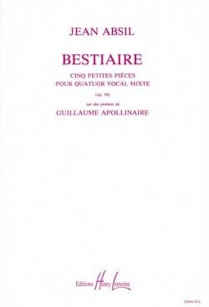 Bestiaire op.58 5 petites pices pour 4 voix mixtes partition