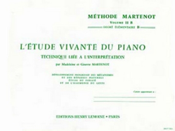 MARTENOT Ginette / MARTENOT Madeleine Etude vivante 2 - lmentaire piano Partition