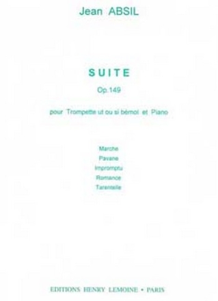 Suite op.149 pour trompette en ut ou si bmol et piano