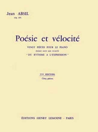 ABSIL Jean Posie et Vlocit Vol.3 piano Partition