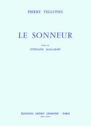 VELLONES Pierre Le Sonneur chant et piano Partition