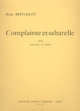 Complainte et saltarelle pour hautbois et piano