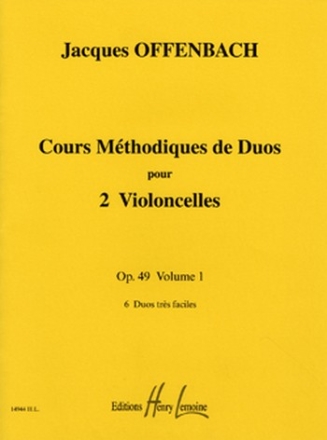 Cours mthodique de duos op.49 vol.1 pour 2 violoncelles parties