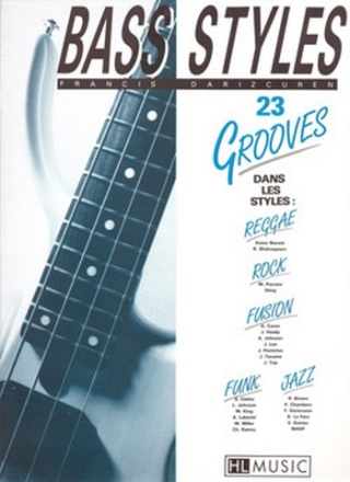 DARIZCUREN Francis Bass styles 23 Grooves guitare basse Partition