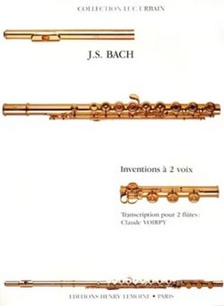 BACH Johann Sebastian Inventions  2 voix 2 fltes Partition