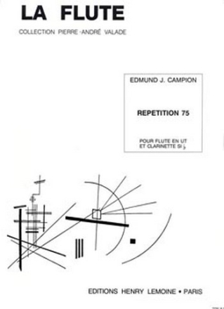 CAMPION Edmund Rptition 75 flte et clarinette Partition