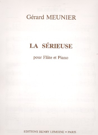 La srieuse pour flte et piano