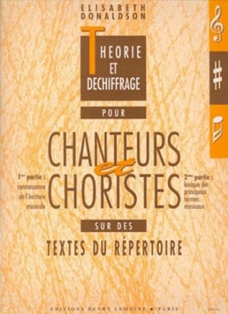 DONALDSON Elisabeth Thorie et dchiffrage pour chanteurs et chorist thorie musicale Partition