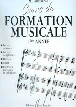 Cours de formation musicale vol.1 premire anne