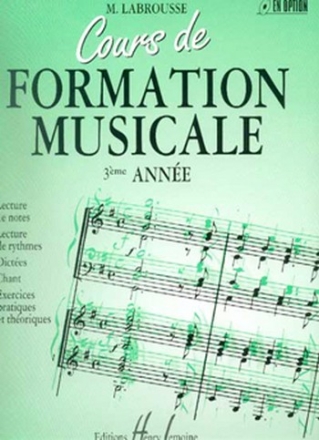 LABROUSSE Marguerite Cours de formation musicale Vol.3 formation musicale Partition