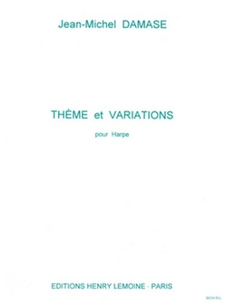 DAMASE Jean-Michel Thme et variations harpe Partition