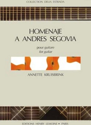 KRUISBRINK Annette Homenaje a Andrs Segovia guitare Partition