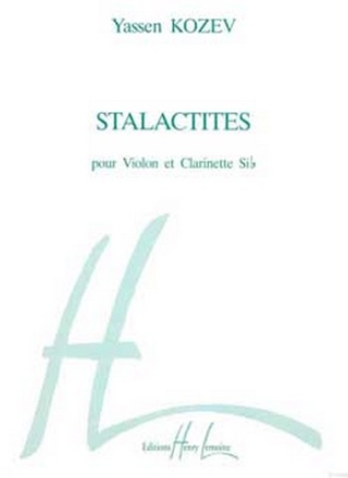 KOZEV Yassen Stalactites violon et clarinette Partition