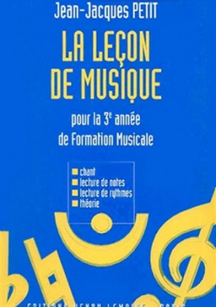 PETIT Jean-Jacques Leon de musique 3me anne formation musicale Partition