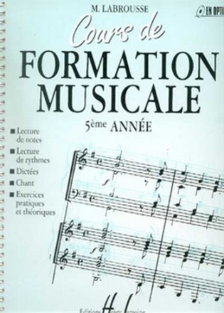 LABROUSSE Marguerite Cours de formation musicale Vol.5 formation musicale Partition