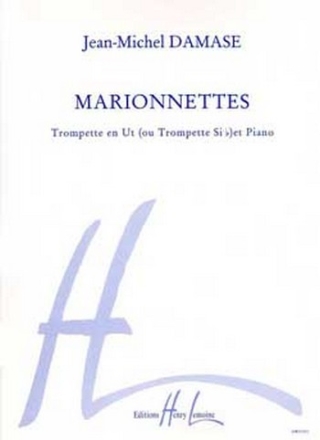 DAMASE Jean-Michel Marionnettes trompette et piano Partition