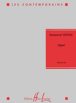 VIENNE Bernard de Signal clarinette solo Partition