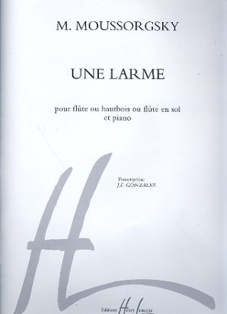 Une larme pour flte (hautbois/flte en sol) et piano