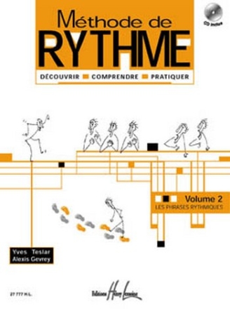 TESLAR Yves / GEVRAY Alexis Mthode de rythme Vol.2 formation musicale Partition + CD