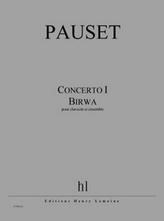 Concerto no.1 Birwa pour clavecin principal et ensemble partition d'orchestre