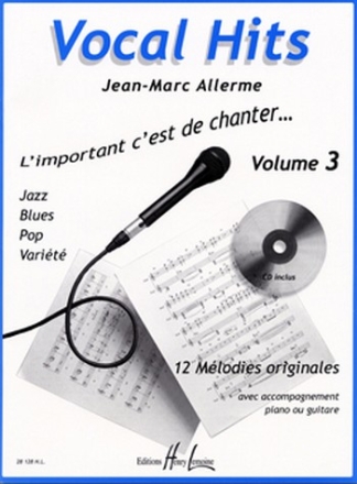 ALLERME Jean-Marc Vocal hits Vol.3 voix Partition + CD