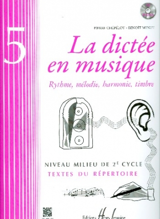 La dicte en musique vol.5 - niveau milieu (+CD)  livre de l'lve