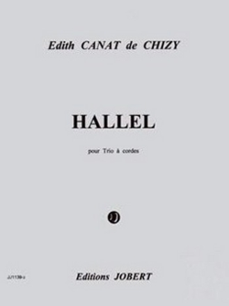 CANAT de CHIZY Edith Hallel trio  cordes Partition + matriel