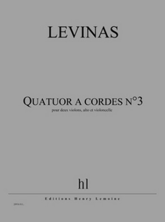 LEVINAS Michal Quatuor  cordes n3 2 violons, alto et violoncelle Partition