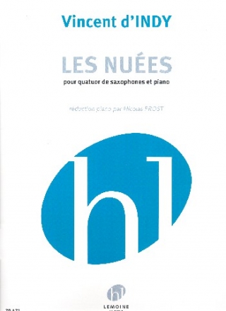 Les nues pour 4 saxophones (SAAT) et piano partition