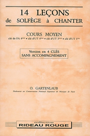 Odette Gartenlaub, 14 leons de solfge  chanter - Cours Moyen Solfge Buch