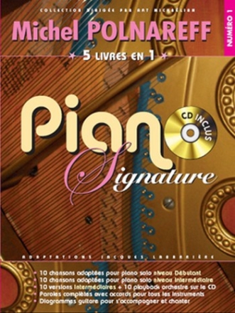 Polnareff, Michel Piano signature Piano Partition + CD