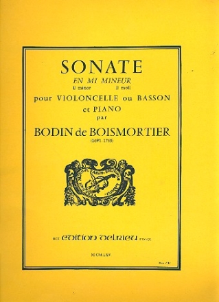 Sonate en mi mineur op.26 pour violoncelle (basson) et piano