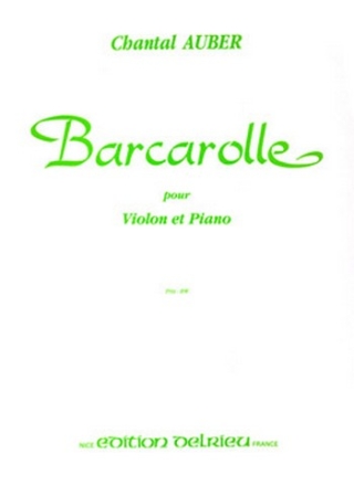 AUBER Chantal Barcarolle violon Partition