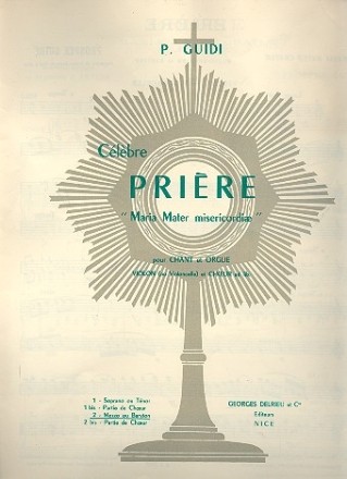 Prire no.2 pour mezzo-soprano ou baryton et piano