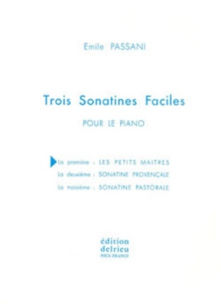 PASSANI Emile Sonatine n1 Les petits matres piano Partition