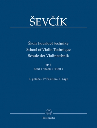 Schule der Violintechnik op.1 1.Lage Band 1