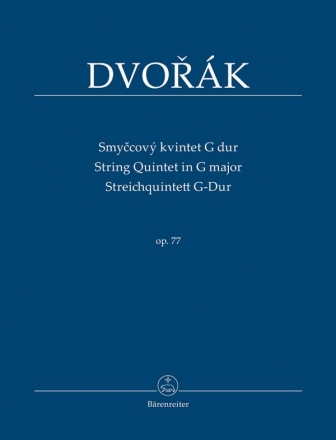 Quintett G-Dur op.77 fr 2 Violinen, Viola, Violoncello und Kontrabass Studienpartitur