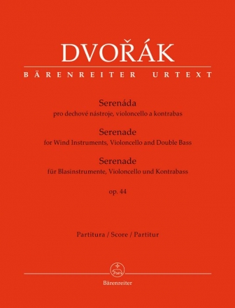 Serenade op.44 fr Blser, Violoncello und Kontrabass Partitur