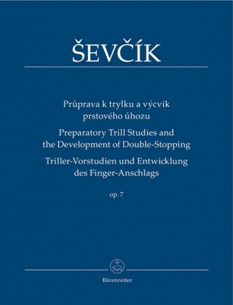 Triller-Vorstudien und Entwicklung des Finger-Anschlags op.7 fr Violine (tschech/en/dt)