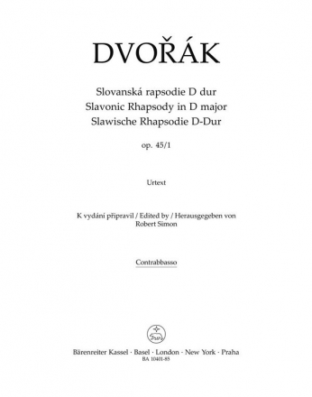 Dvork, Antonn Slawische Rhapsodie Nr. 1 D-Dur op. 45 KB Stimme(n)