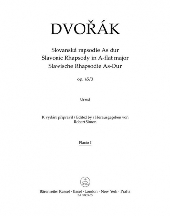 Slawische Rhapsodie As-Dur op.45,3 fr Orchester Harmoniestimmen