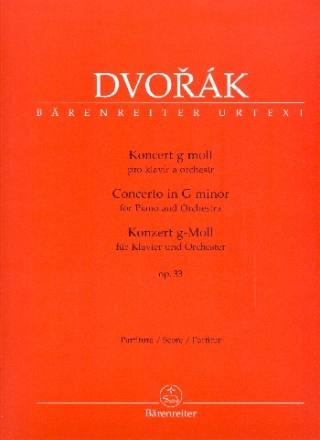 Konzert g-Moll op.33 fr Klavier und Orchester Partitur