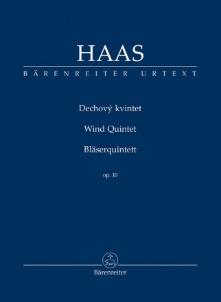 Blserquintett op.10 (1929) fr Flte, Oboe, Klarinette, Horn, Fagott Studienpartitur, Urtextausgabe