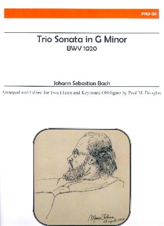 Trio Sonata in g Mino, BWV1020 for 2 flutes and keyboard score and parts